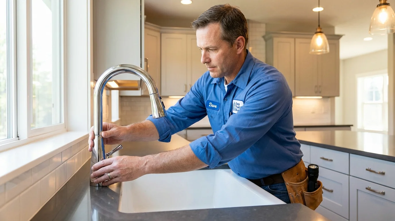 Kitchen faucet installation by Johns Plumbing LLC in Crownpoint